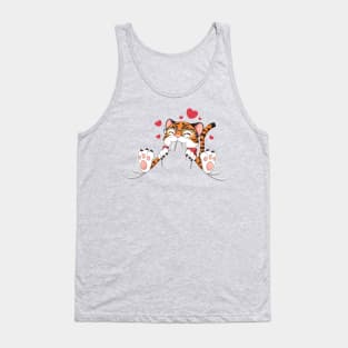 Cute Tiger Chewing Tank Top